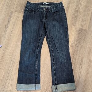 Lee Dark Blue Ankle Jeans Size 6 Short